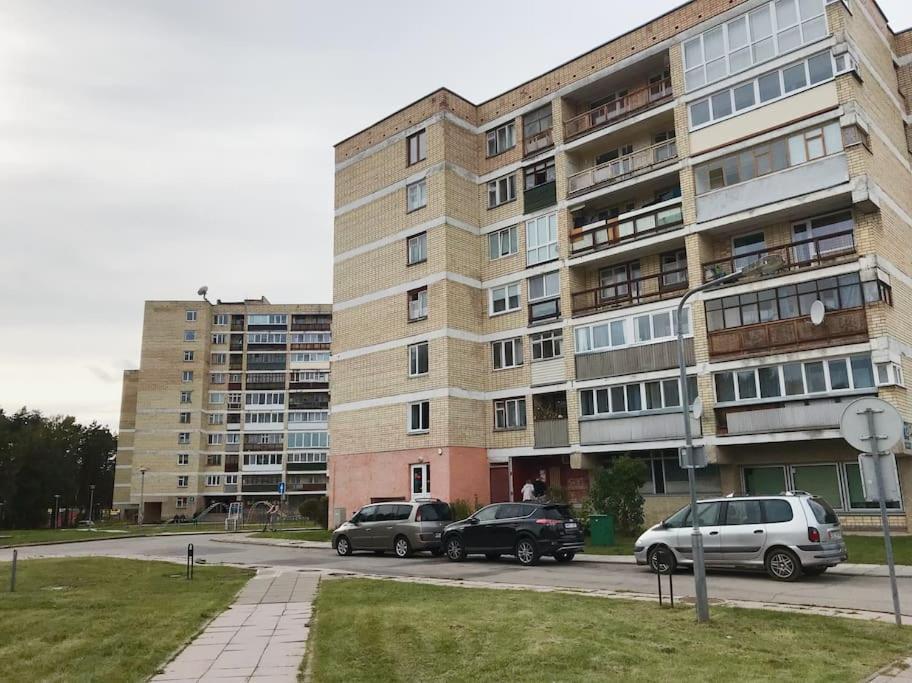 Erdvus Butas Su Balkonu Salia Ezero Ir Stadiono Visaginas Ngoại thất bức ảnh